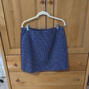 Lilly Pulitzer Navy and White Mini Skirt